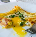Cheesy Egg with Ham or Bacon